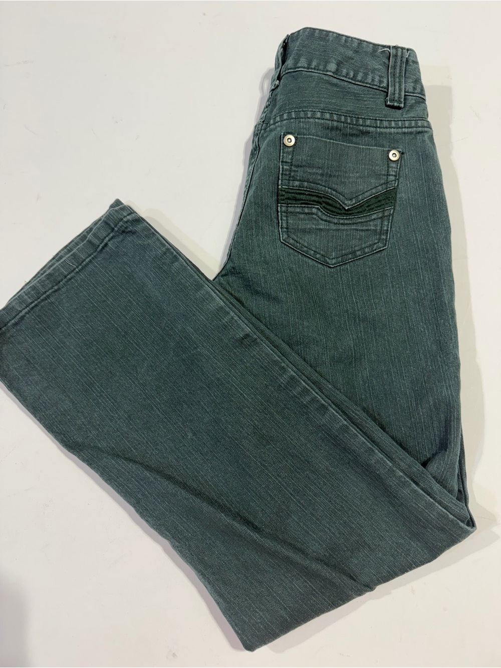 Christopher & Banks Women's Teal Straight-Leg Jeans